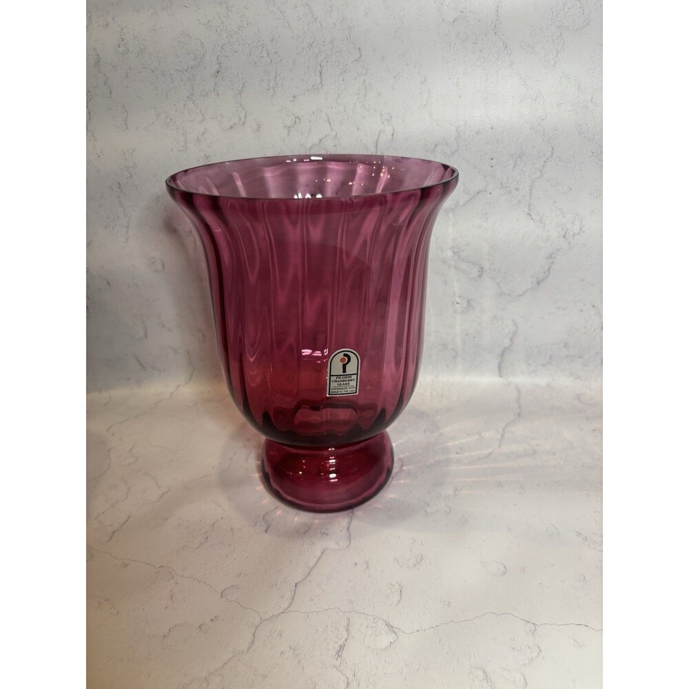 Vintage Handblown Pilgrim Cranberry Glass Vase